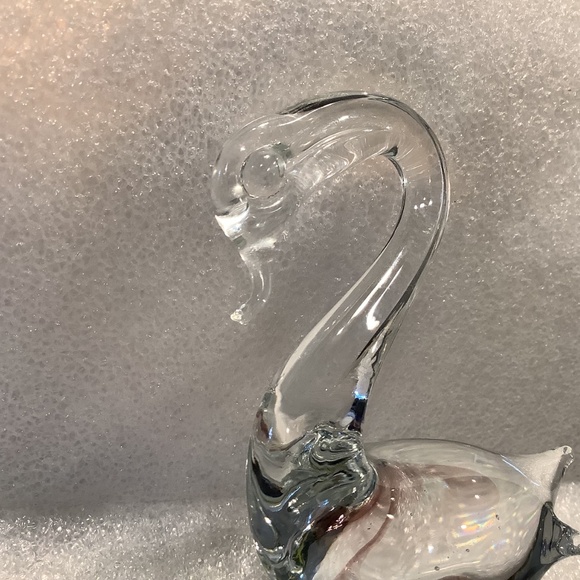 Vintage Arte Murano ICET Swan Figurine Blown Glass Paperweight Venezuela - Picture 10 of 12